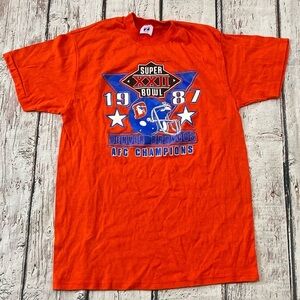 Vintage Denver Broncos Super Bowl 1987 NFL Football Sports Tee Tshirt